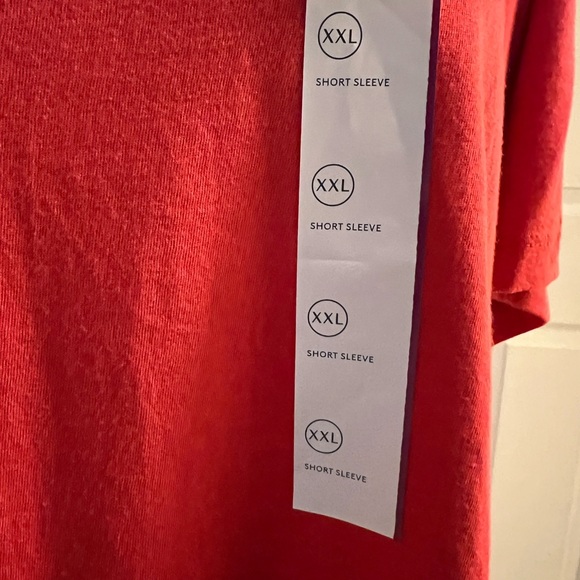 Women's Red V-Neck Top - Picture 3 of 4